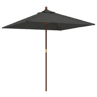 vidaXL Sonnenschirm mit Holzmast Anthrazit 198x198x231 cm