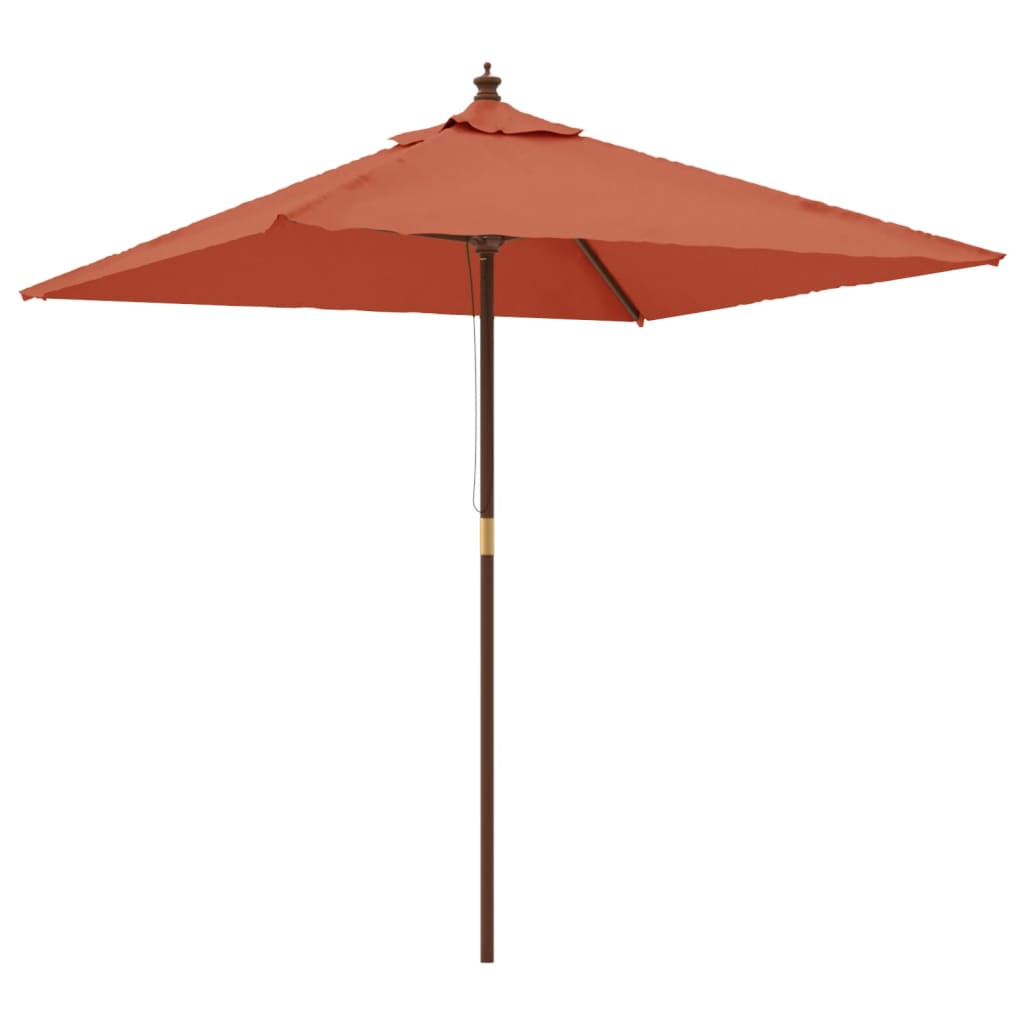 vidaXL Sonnenschirm mit Holzmast Terrakotta 198x198x231 cm