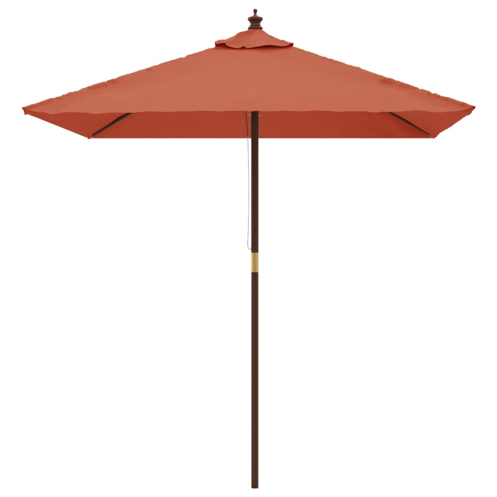 vidaXL Sonnenschirm mit Holzmast Terrakotta 198x198x231 cm