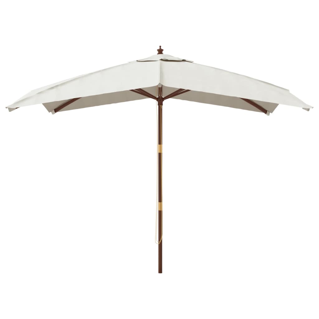 vidaXL Sonnenschirm mit Holzmast Sandfarben 300x300x273 cm
