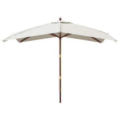 vidaXL Sonnenschirm mit Holzmast Sandfarben 300x300x273 cm