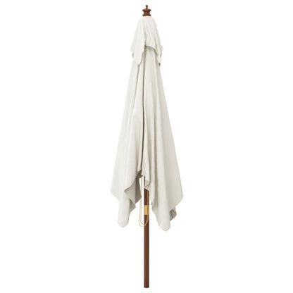 vidaXL Sonnenschirm mit Holzmast Sandfarben 300x300x273 cm