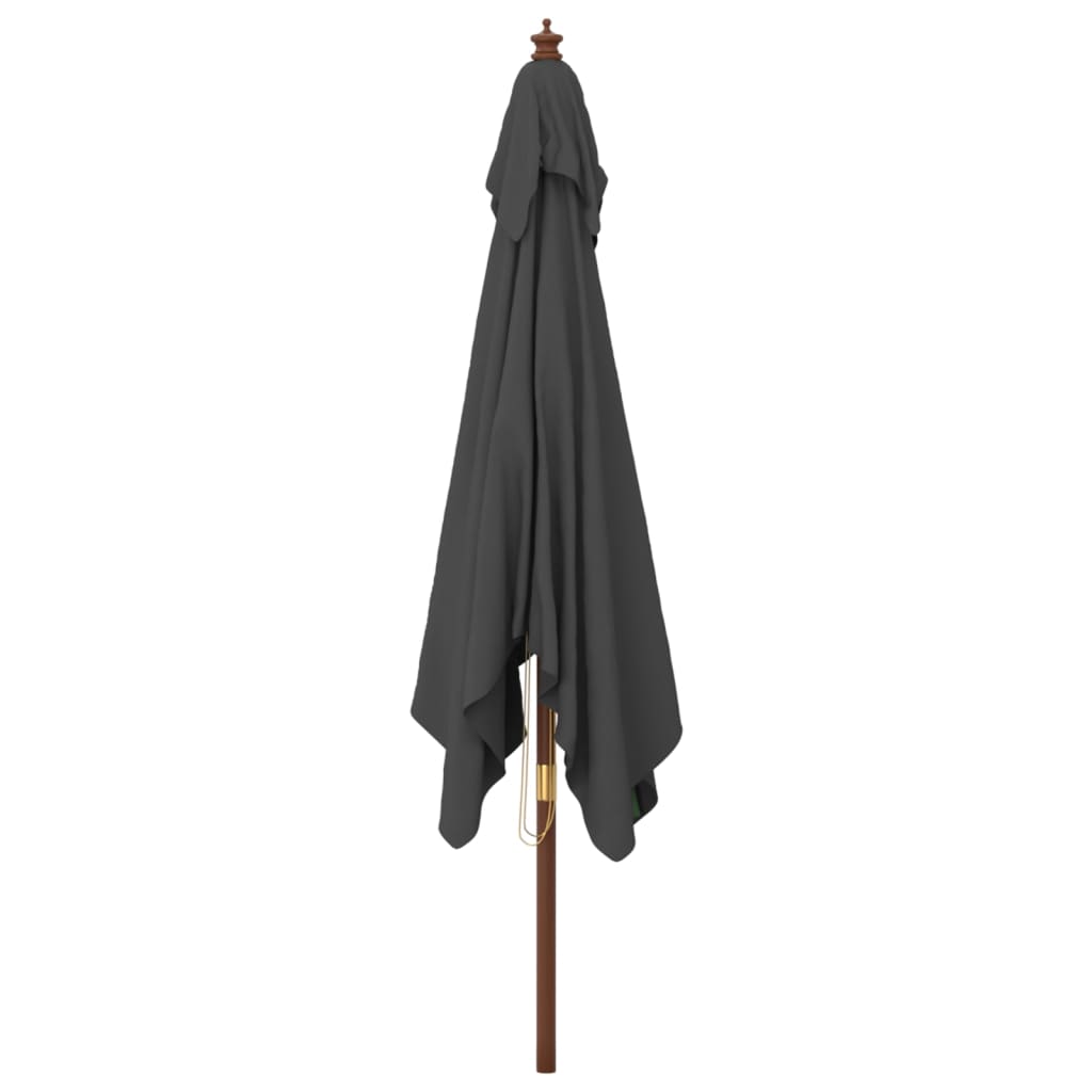 vidaXL Sonnenschirm mit Holzmast Anthrazit 300x300x273 cm
