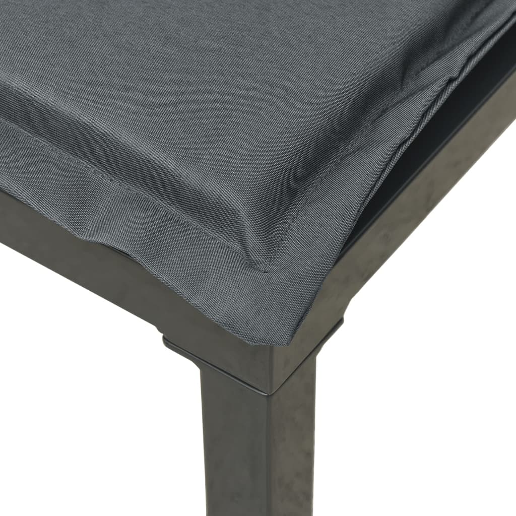 vidaXL Chaise d'angle de jardin avec coussins résine tressée noir et gris