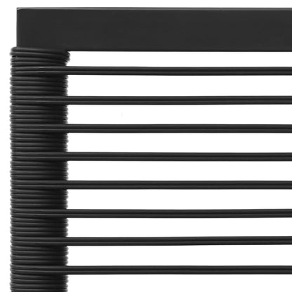 vidaXL Chaise d'angle de jardin avec coussins résine tressée noir et gris