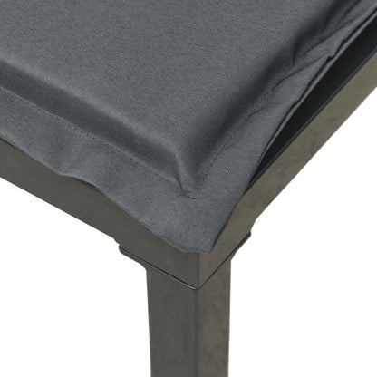 vidaXL Gartenstuhl mit Kissen Schwarz und Grau Poly Rattan