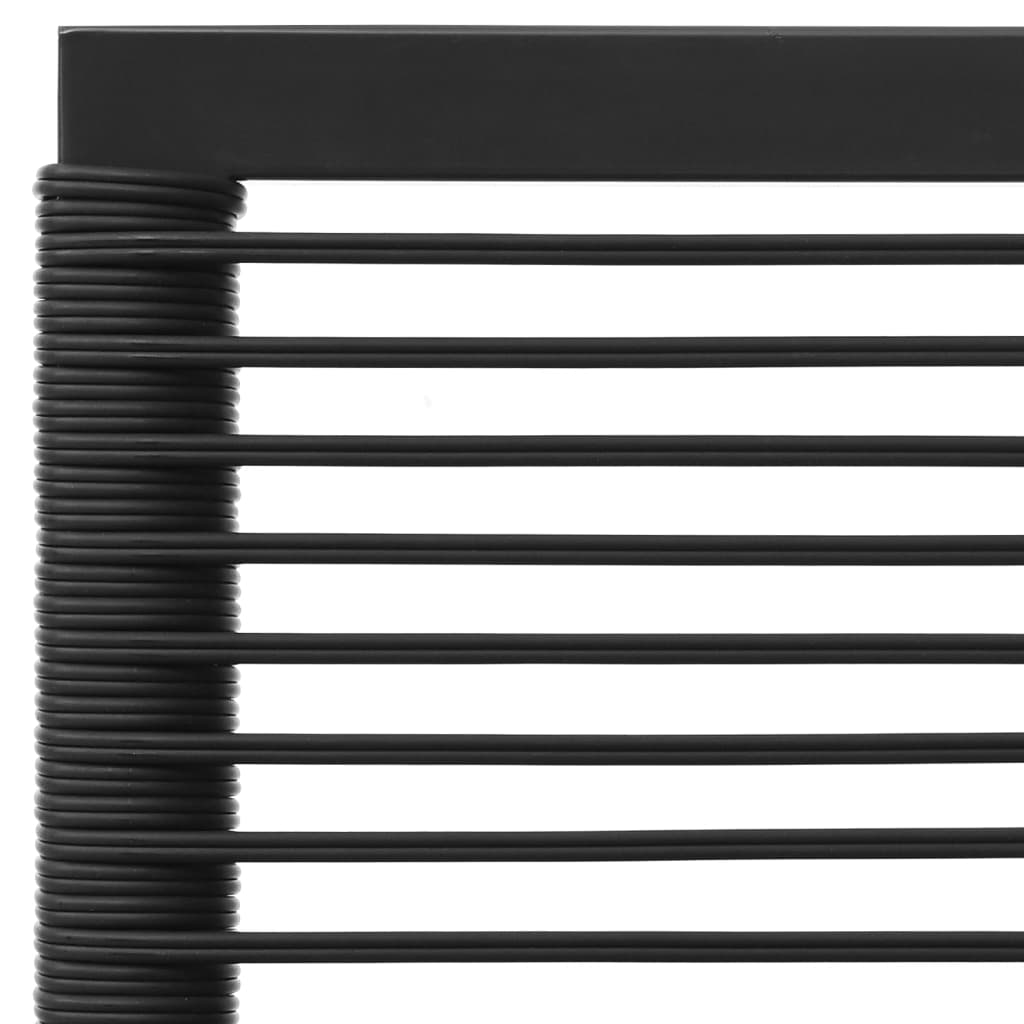 vidaXL Gartenstuhl mit Kissen Schwarz und Grau Poly Rattan