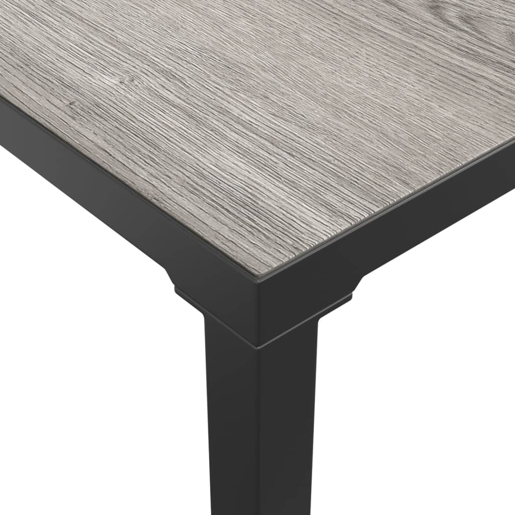 vidaXL Garten-Couchtisch Grau 55x55x31 cm DPC und Stahl