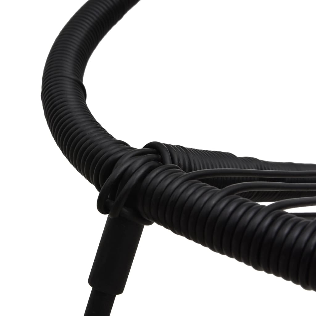 vidaXL 7-tlg. Garten-Essgruppe Schwarz PVC-Rattan