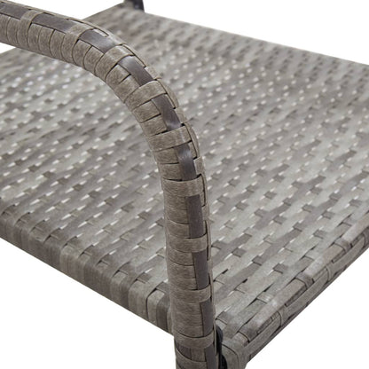 vidaXL 5-tlg. Garten-Essgruppe Grau Poly Rattan