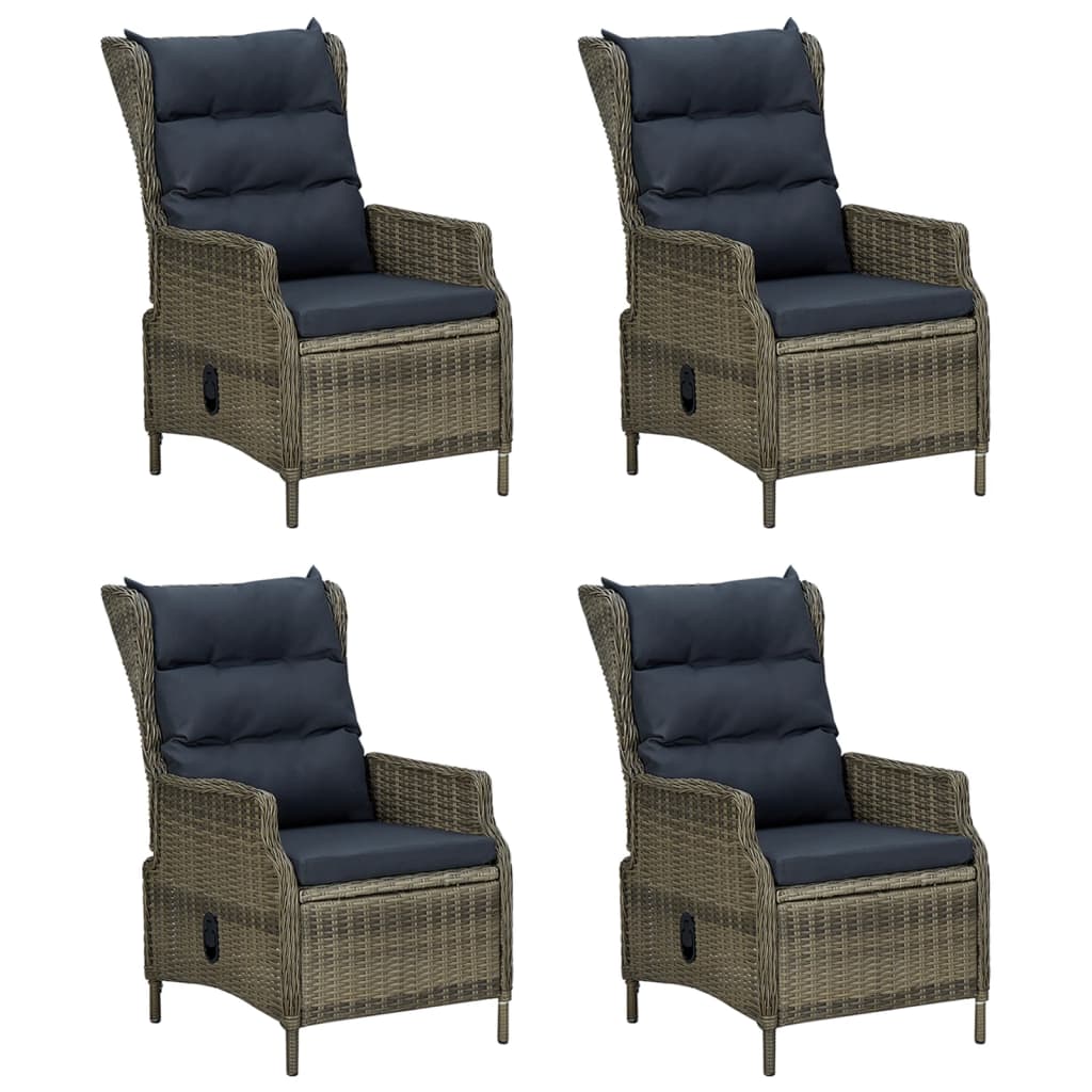 vidaXL 5-tlg. Garten-Essgruppe Braun Poly Rattan