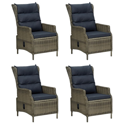 vidaXL 5-tlg. Garten-Essgruppe Braun Poly Rattan