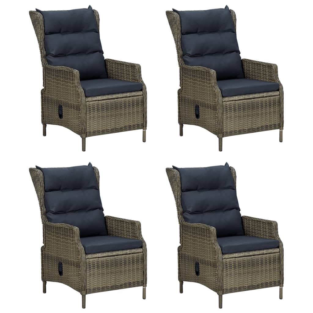 vidaXL 5-tlg. Garten-Essgruppe Braun Poly Rattan