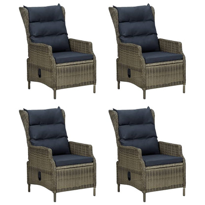 vidaXL 5-tlg. Garten-Essgruppe Braun Poly Rattan