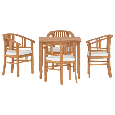 vidaXL 5-tlg. Garten-Essgruppe Massivholz Teak