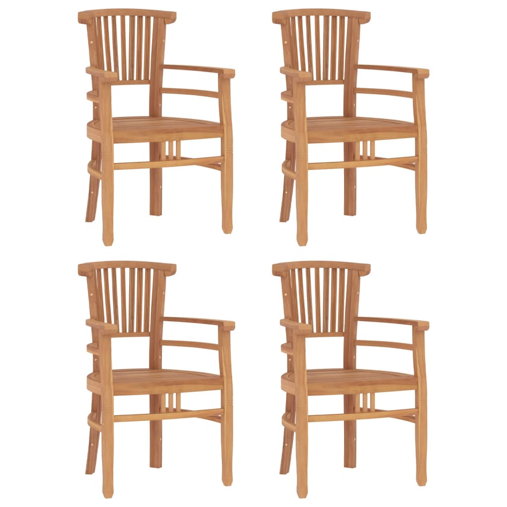 vidaXL 5-tlg. Garten-Essgruppe Massivholz Teak