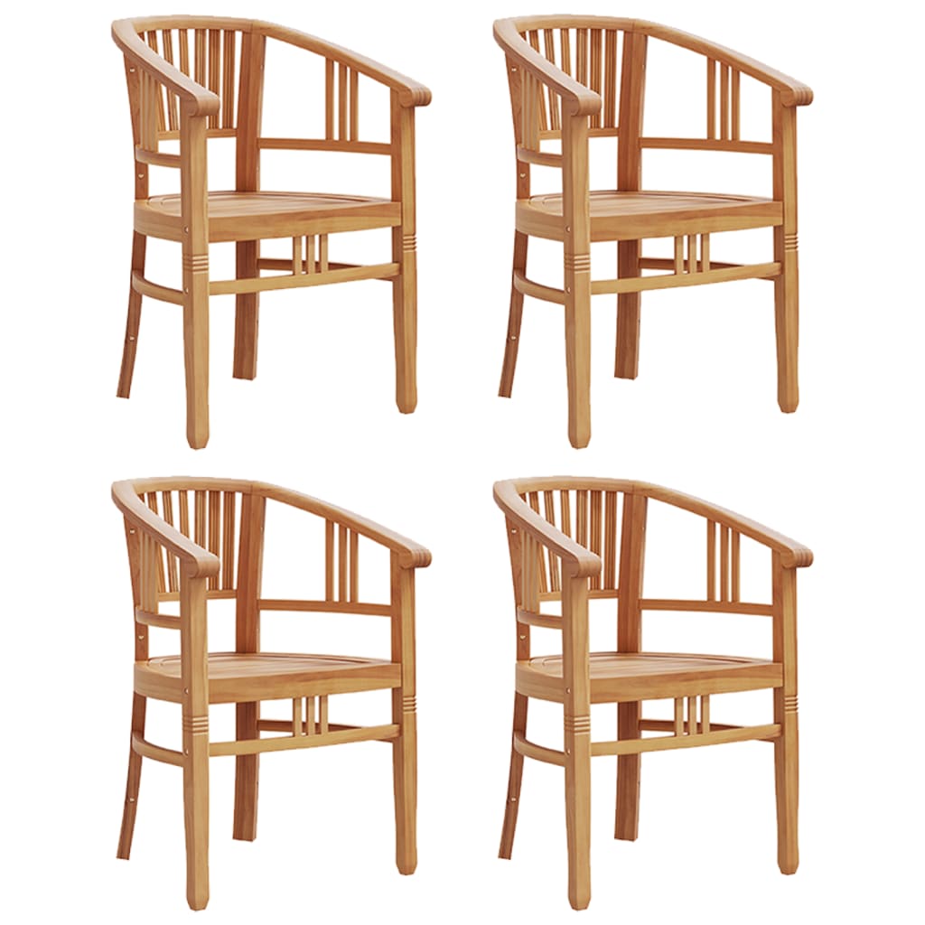 vidaXL 5-tlg. Garten-Essgruppe Massivholz Teak