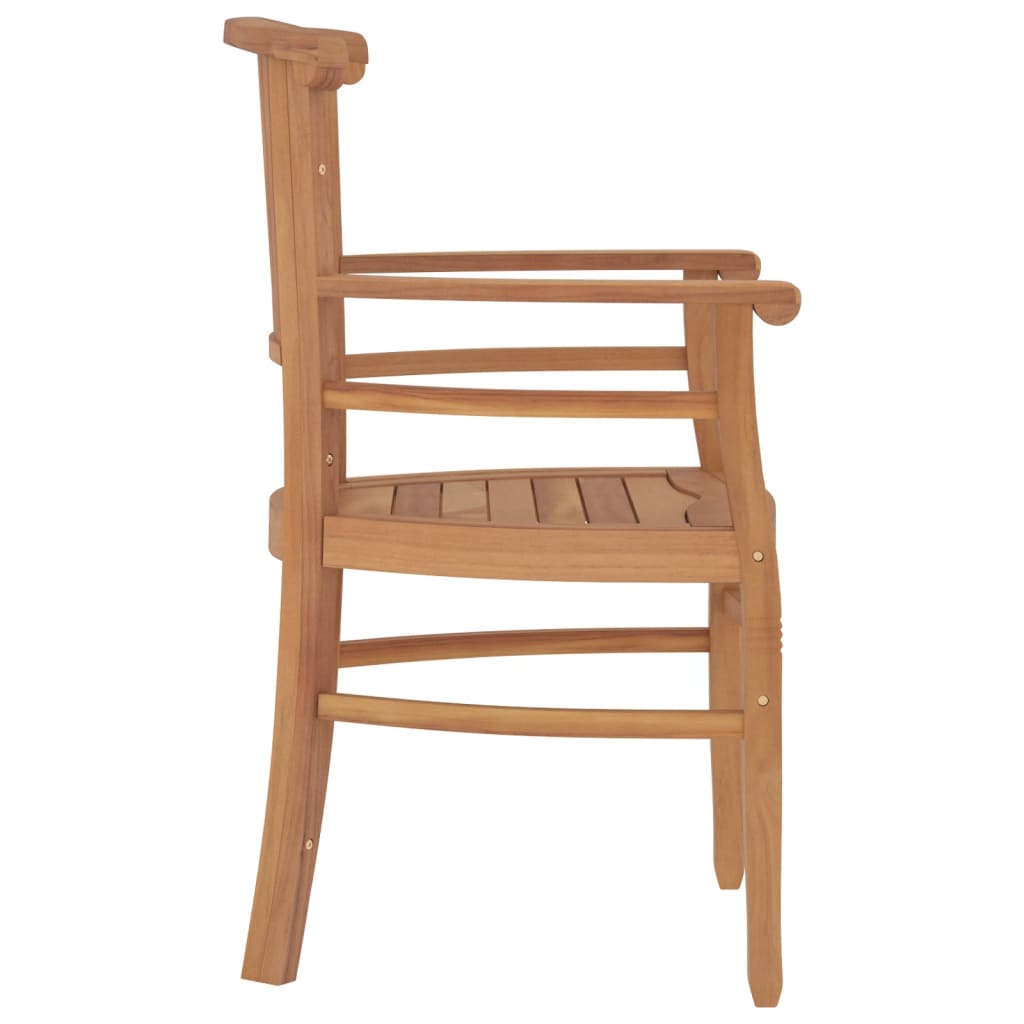 vidaXL 5-tlg. Garten-Essgruppe Massivholz Teak