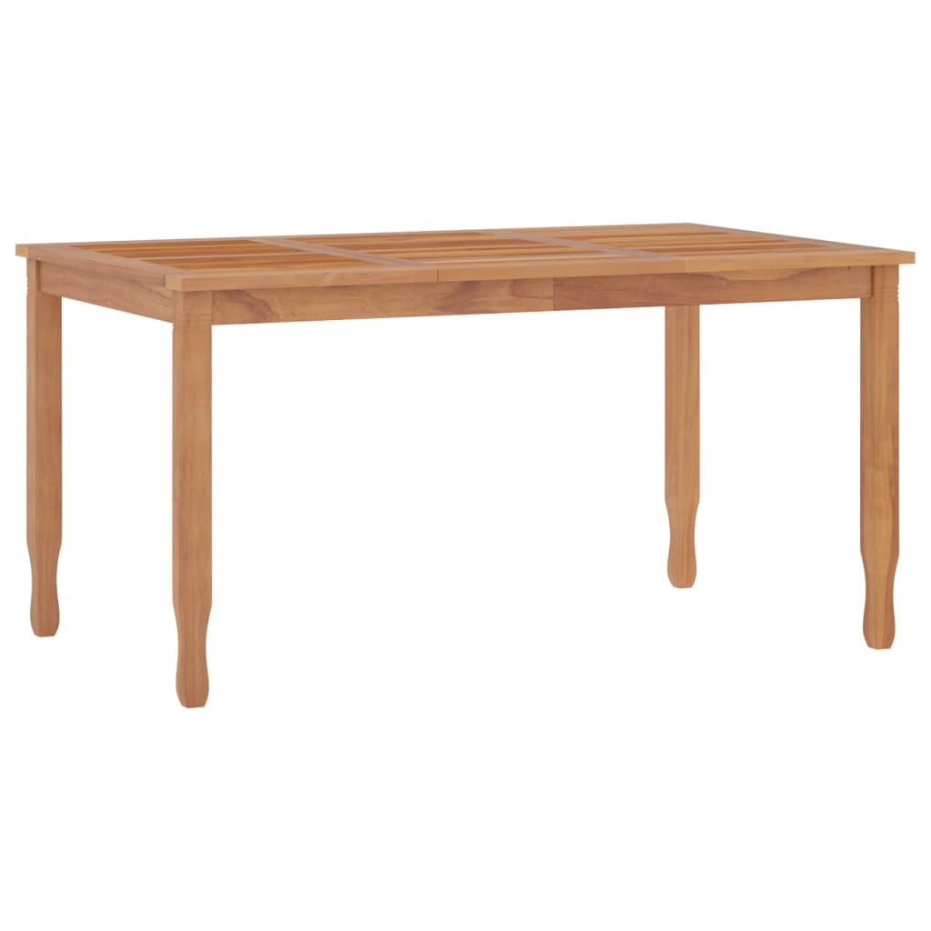 vidaXL 5-tlg. Garten-Essgruppe Massivholz Teak