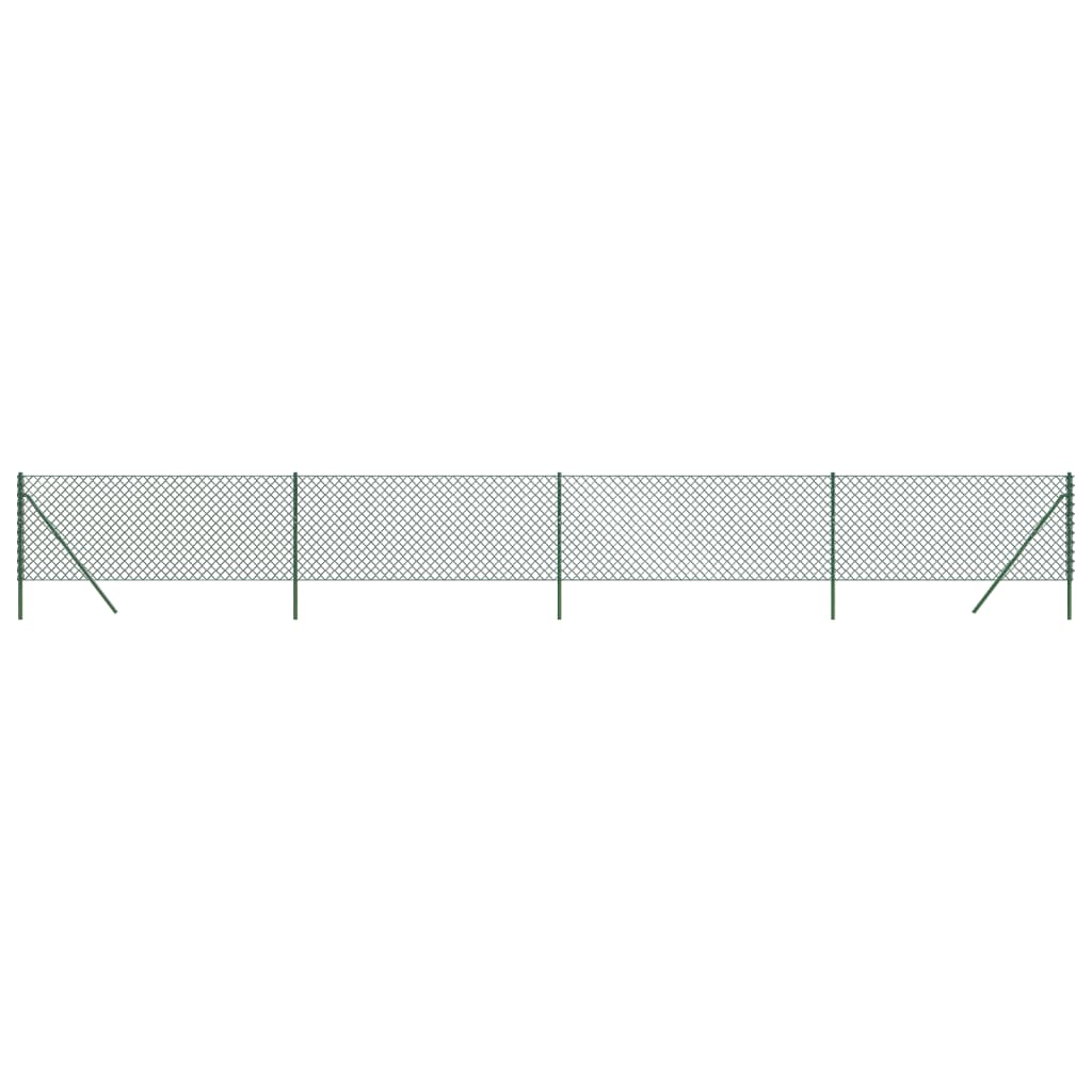 vidaXL Clôture à mailles soudées vert 1x10 m