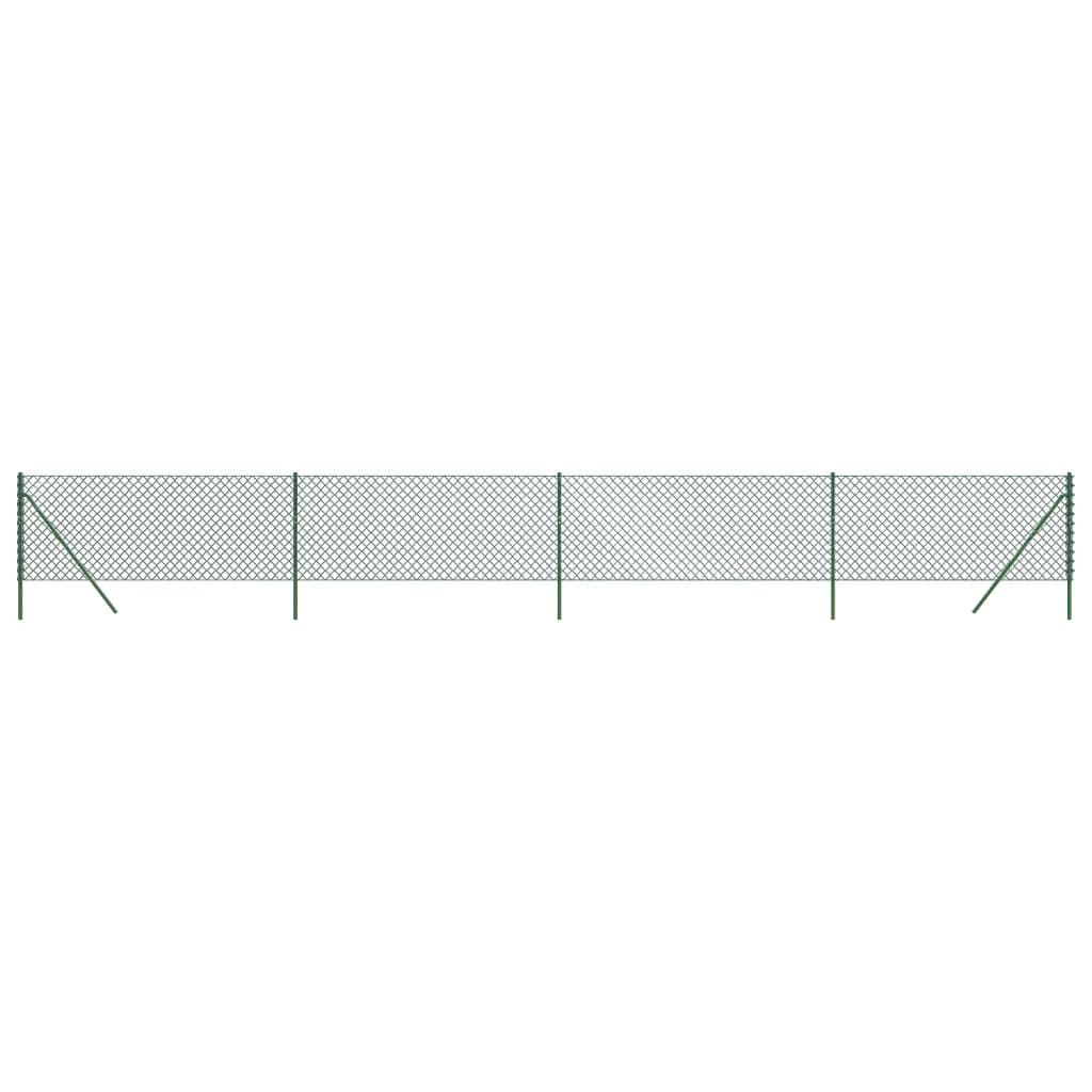 vidaXL Clôture à mailles vert 1,1x10 m