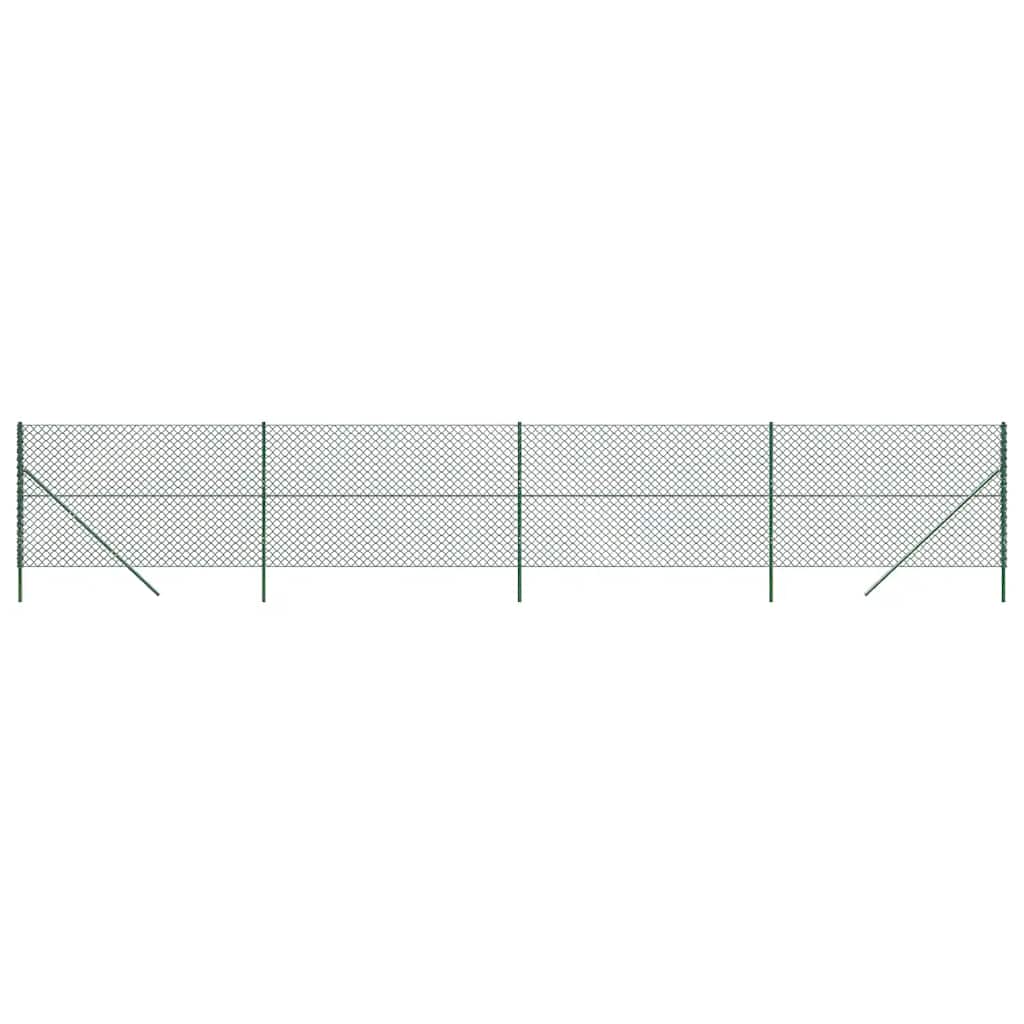 vidaXL Clôture à mailles losangées Vert 1,4x10 m