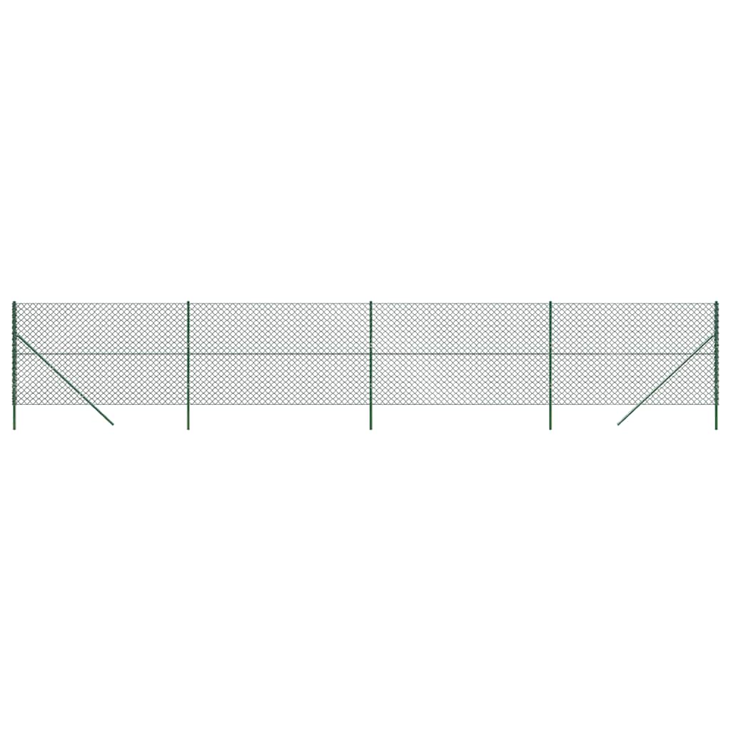 vidaXL Clôture grillagée verte 1,6x10 m
