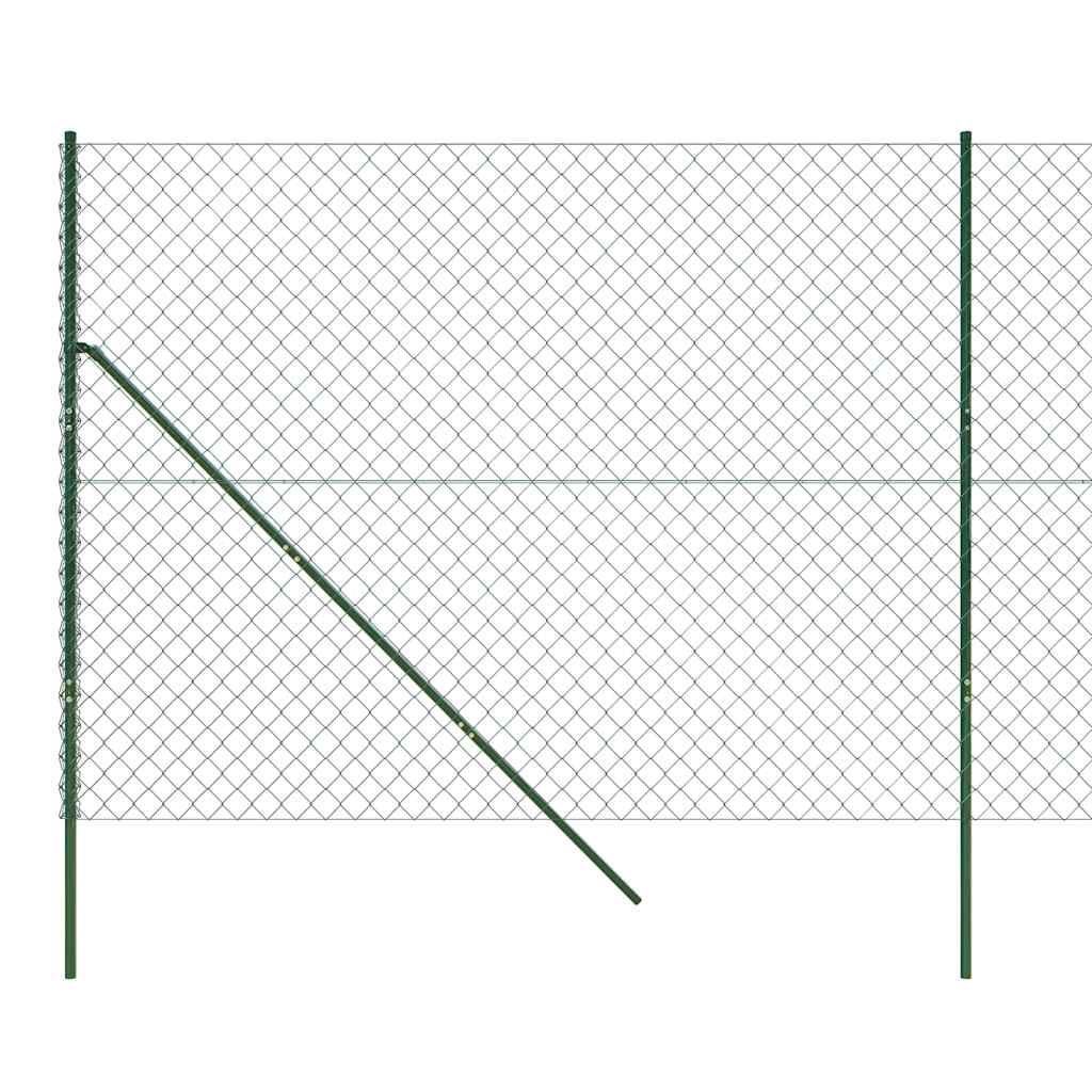 vidaXL Maschendrahtzaun Grün 2,2x10 m
