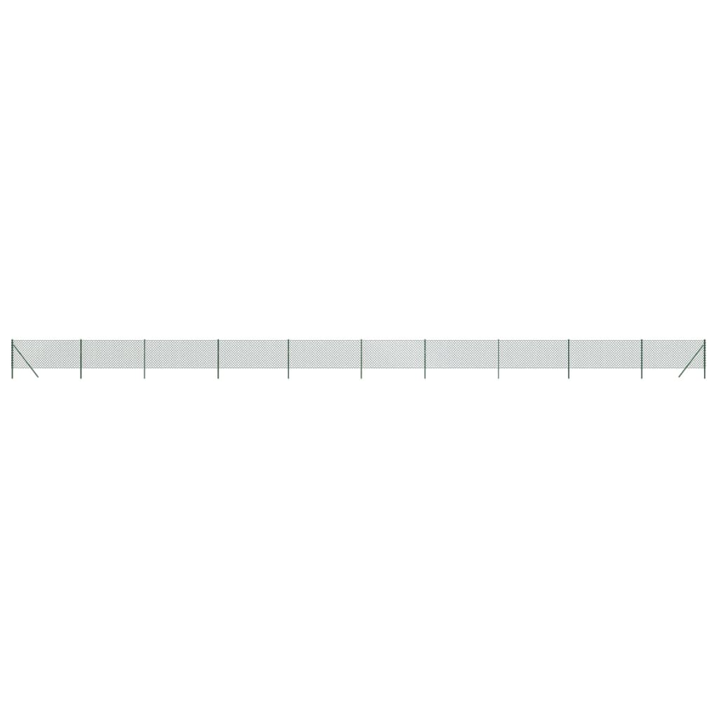vidaXL Maschendrahtzaun Grün 0,8x25 m