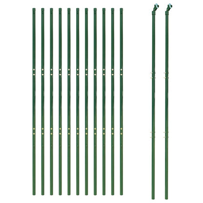 vidaXL Maschendrahtzaun Grün 1,4x25 m