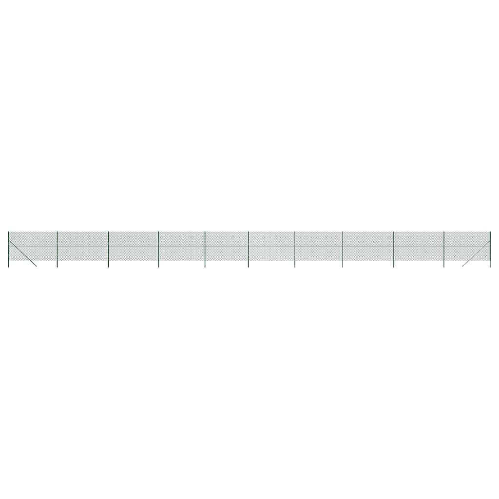vidaXL Clôture grillagée verte 1,6x25 m