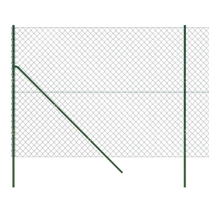 vidaXL Clôture grillagée verte 1,6x25 m