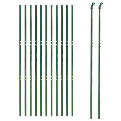 vidaXL Maschendrahtzaun Grün 1,8x25 m