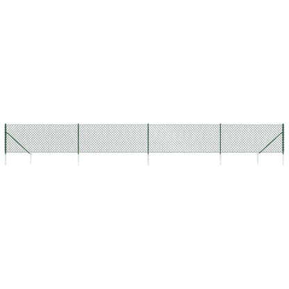 vidaXL Grillage avec manchons de sol vert 1x10 m