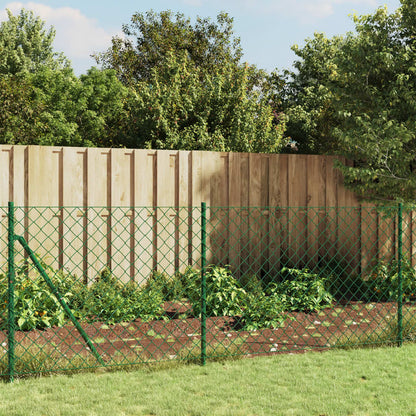 vidaXL Grillage avec manchons de sol vert 1x10 m