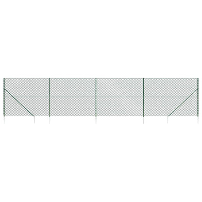 vidaXL Grillage avec manchons de sol vert 1,6 x 10 m