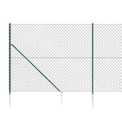 vidaXL Grillage avec manchons de sol vert 1,6 x 10 m