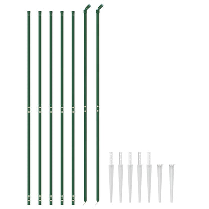 vidaXL Grillage avec poteaux vert 2,2x10 m