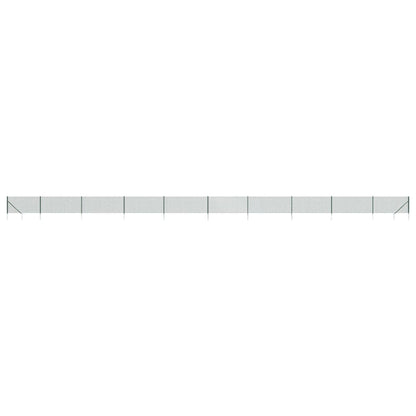 vidaXL Clôture grillagée avec manchons de fixation au sol Vert 0,8x25 m