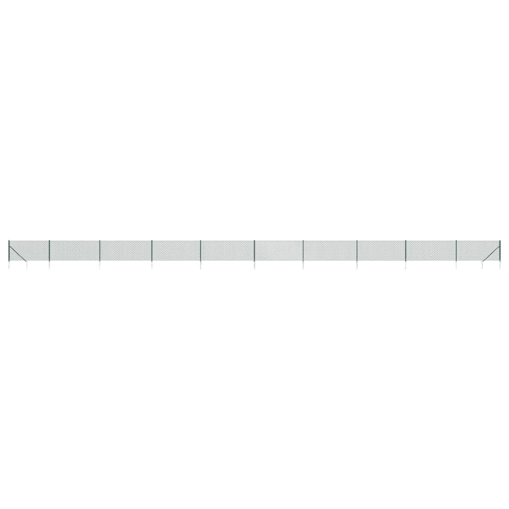 vidaXL Grillage avec manchons de sol vert 1,1x25 m