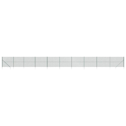 vidaXL Grillage avec poteaux Vert 1,4x25 m
