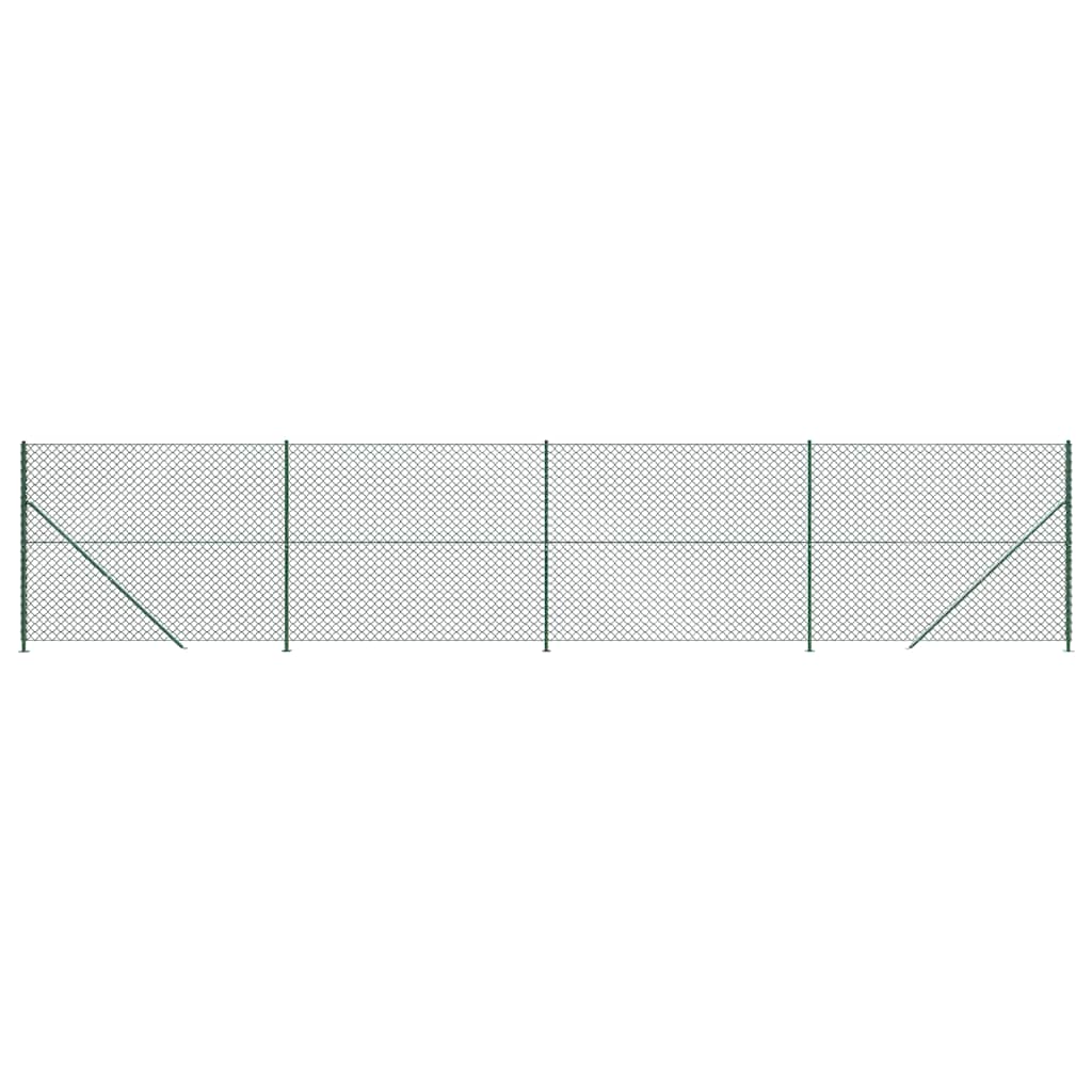 vidaXL Clôture en grillage avec platine Vert 1,4x10 m