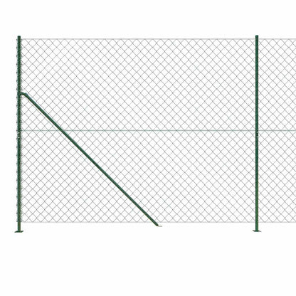 vidaXL Maschendrahtzaun mit Bodenflansch Grün 1,6x10 m