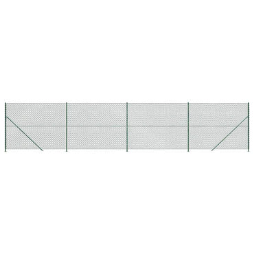 vidaXL Maschendrahtzaun mit Bodenflansch Grün 1,8x10 m