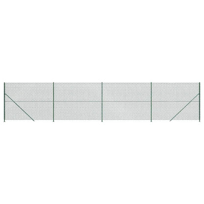 vidaXL Clôture en treillis métallique avec bride de base Vert 1,8x10 m
