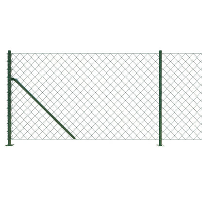 vidaXL Clôture grillagée avec bride de sol Vert 0,8x25 m