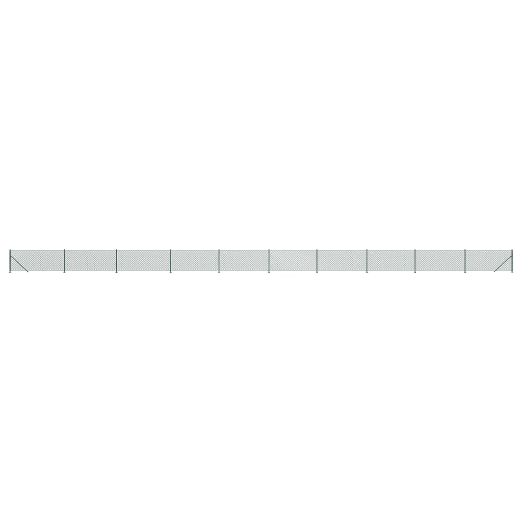 vidaXL Clôture grillagée avec bride de sol vert 1x25 m