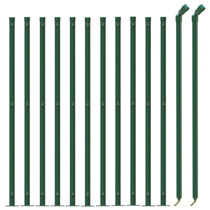 vidaXL Clôture grillagée avec bride de sol vert 1x25 m