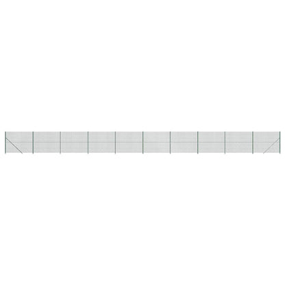 vidaXL Clôture en grillage soudé avec platine d'ancrage vert 2x25 m