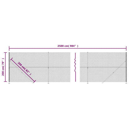 vidaXL Clôture en grillage soudé avec platine d'ancrage vert 2x25 m